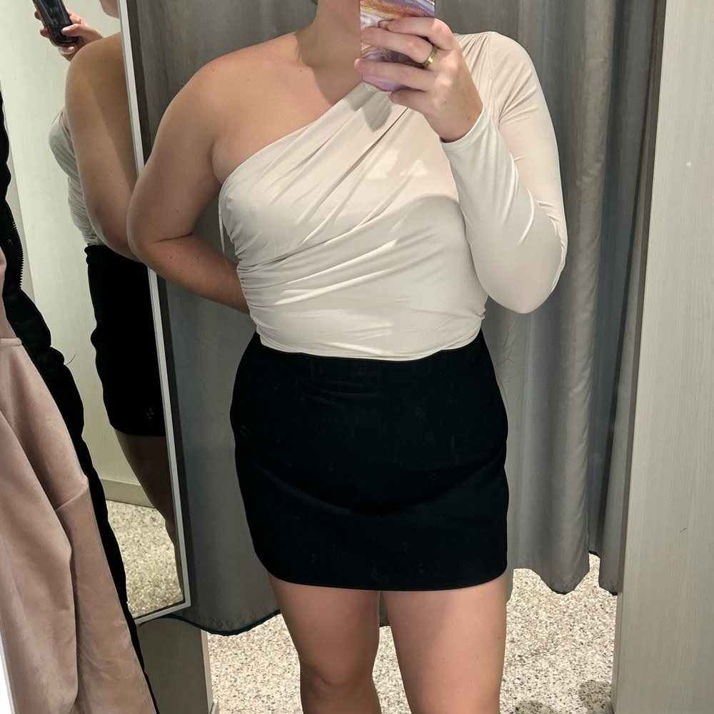 H&M Cream Asymmetrical Top